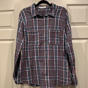 Gray, Blue, Purple Flannel